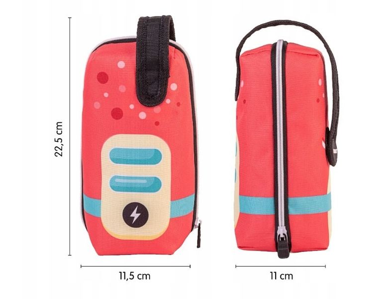 Milan, Aliens, multipiórnik, owalny, 4 piórniki, czerwony