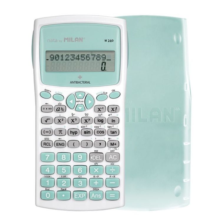 Milan, M240 Antibacterial, kalkulator naukowy, zielony