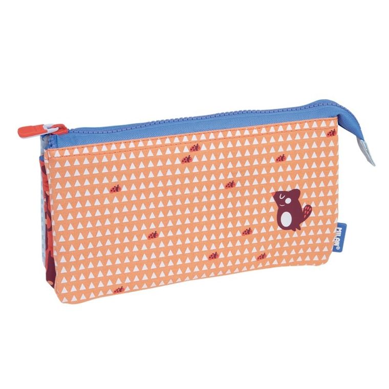 Milan, NET&LIT, piórnik 3 komorowy, róż