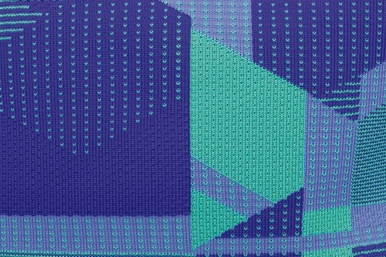 Milan, piórnik mini, kwadratowy, Knit fiolet