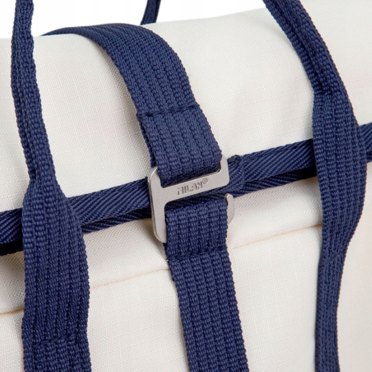 Milan, plecak szkolny, zwijany, beżowy