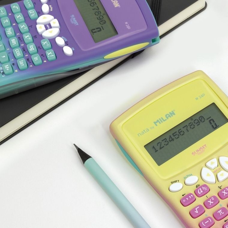 Milan, Sunset, kalkulator naukowy, żółto-różowy