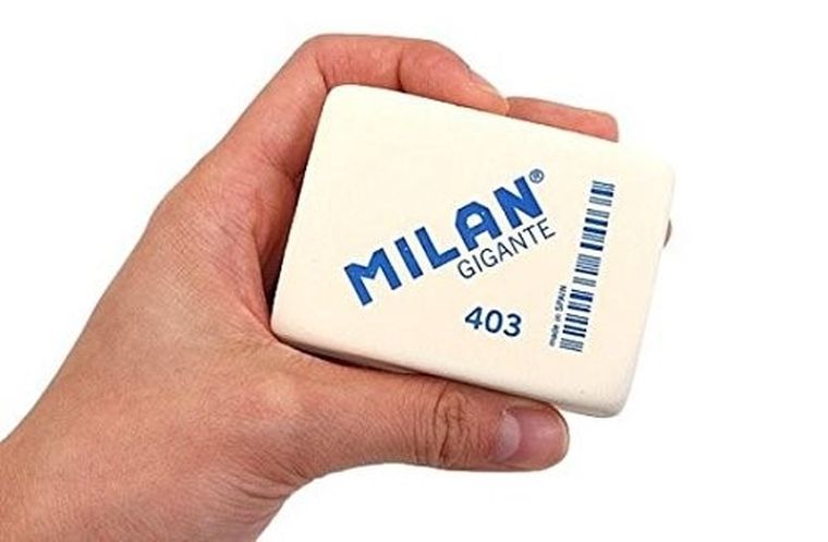 Milan, syntetyczna miękka gumka Gigant do ścierania