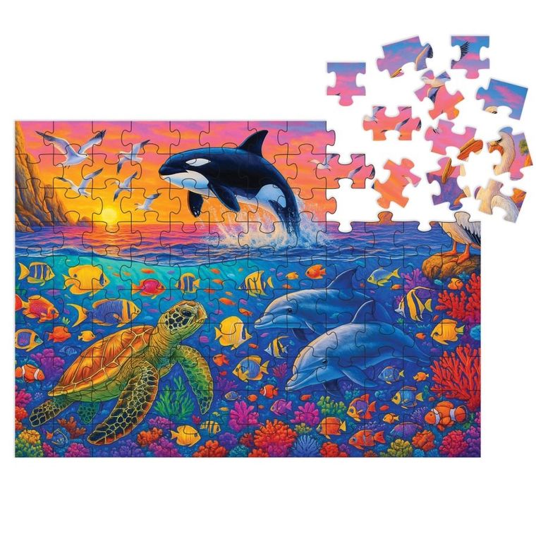 Milliwood, Głębia Oceanu, puzzle drewniane, 120 elementów