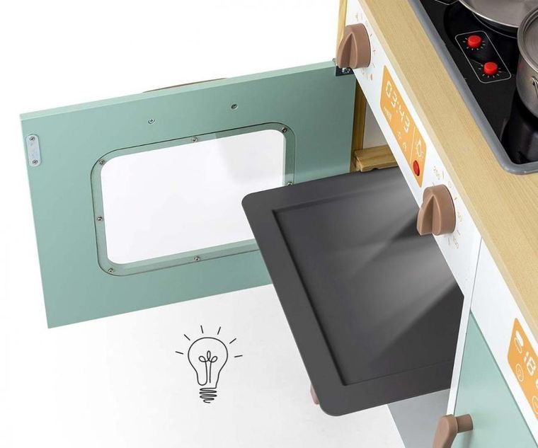 Milly Mally, Bjorn, drewniana kuchnia, miętowa