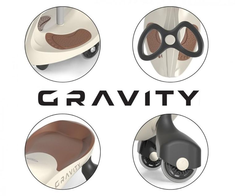 Milly Mally, Gravity, jeździk grawitacyjny, beżowo-brązowy