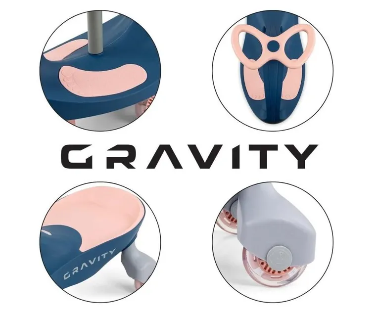 Milly Mally, Gravity, jeździk grawitacyjny, granatowo-różowy