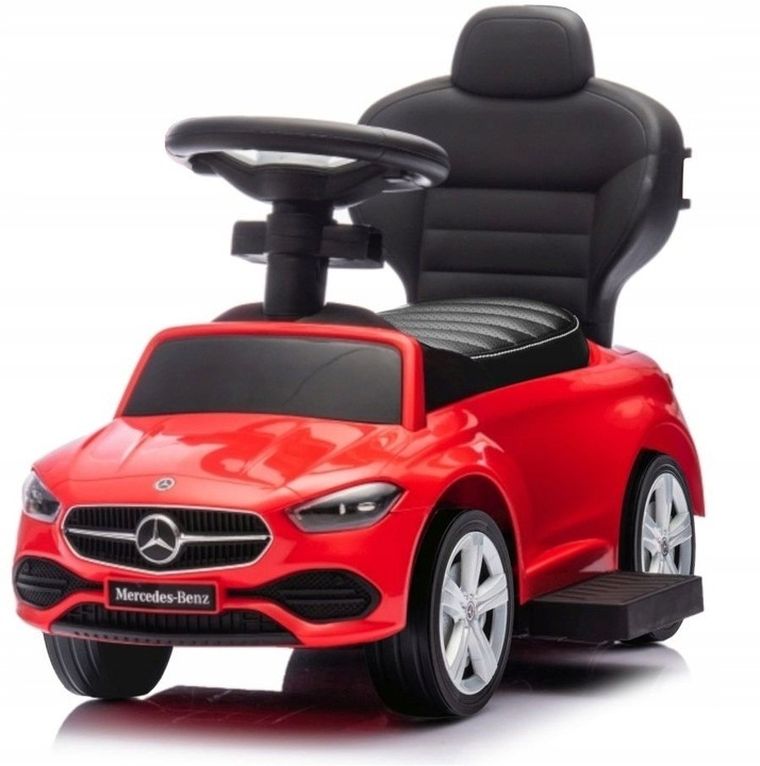 Milly Mally, Mercedes C-Class Deluxe, jeździk z rączką, pojazd, czerwony