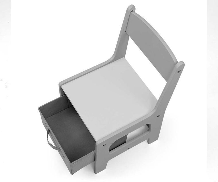 Milly Mally, Sven, stolik i dwa krzesełka, szare