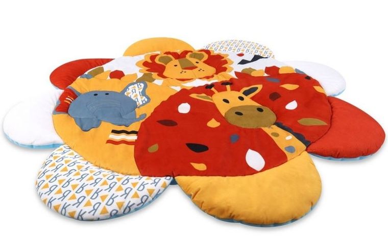 Milly Mally, TinyMini, mata edukacyjna 2w1, kwiat-safari