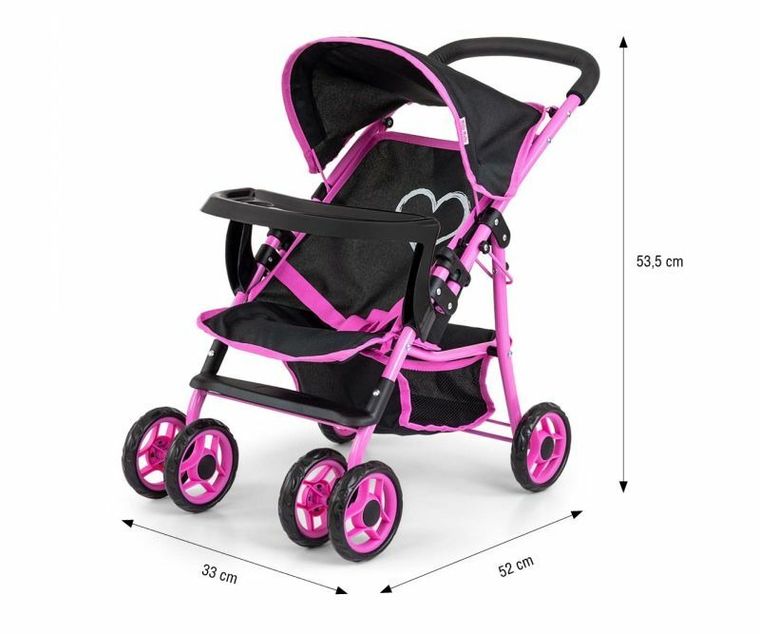 Milly Mally, wózek dla lalek, Kate Prestige Black