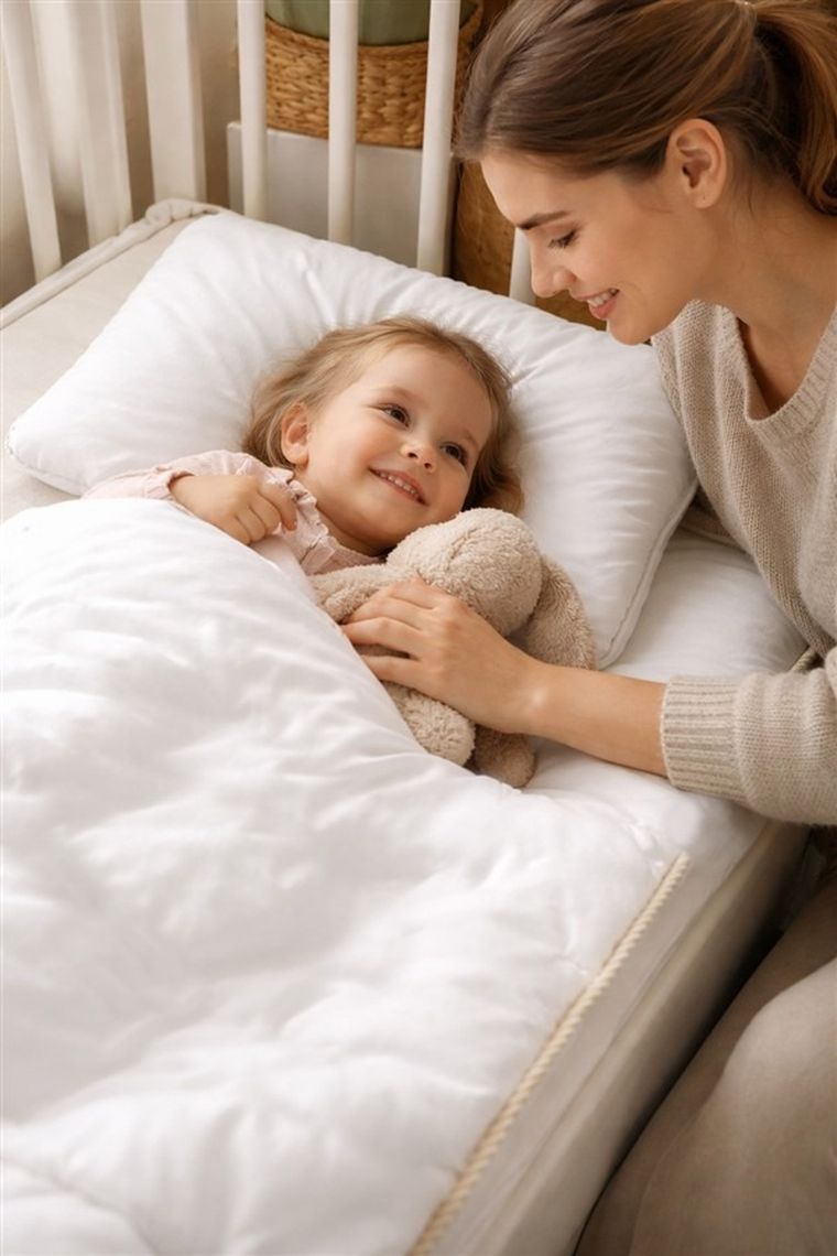 MimiNu, 2-częściowy komplet pościeli, wypełnienie, TOG 1.5, całoroczny, biały, 100-135 cm + 40-60 cm