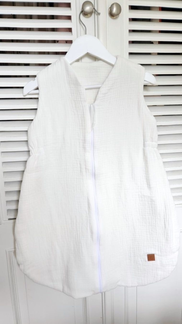 MimiNu, Avi, muślinowy śpiworek na suwak, śmietanka, letni, TOG 0.5, 3-12m