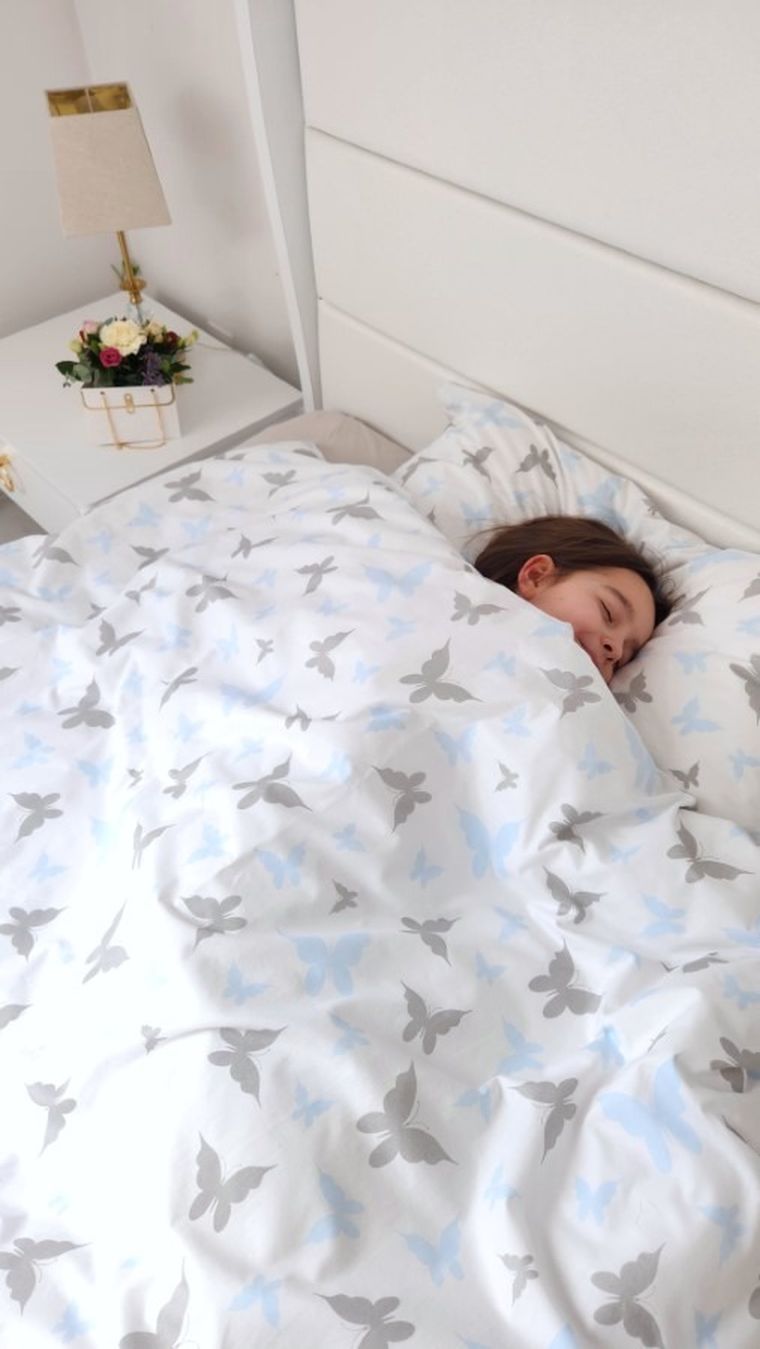 MimiNu, Butterfly, 3-częściowy komplet pościeli, 140-200 + 2 poszewki, 70-80 cm