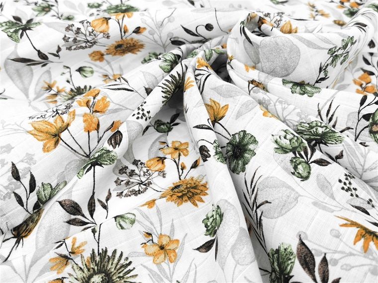 MimiNu, Duo, Botanika, pielucha muślinowa, 30-30 cm, 2 szt.