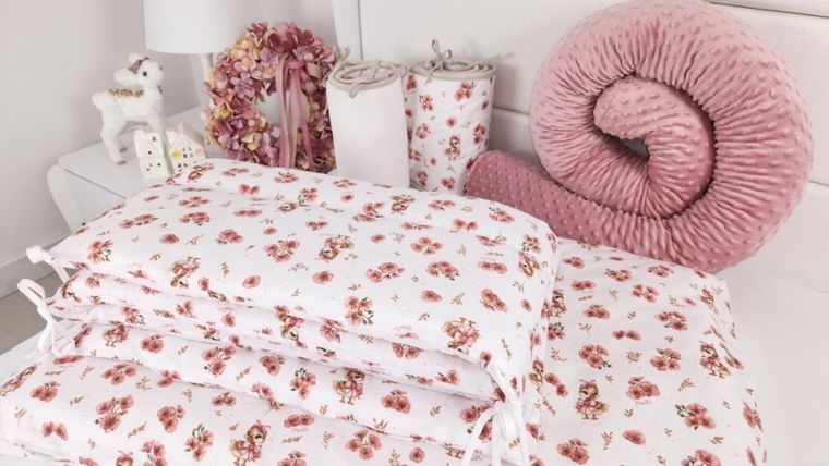 MimiNu, Kaczuszki, ochraniacz, 180-30 cm, pudrowy róż