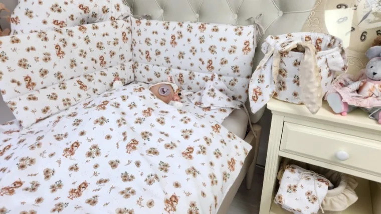 MimiNu, Kaczuszki, ochraniacz na barierki, beż, 60-20 cm