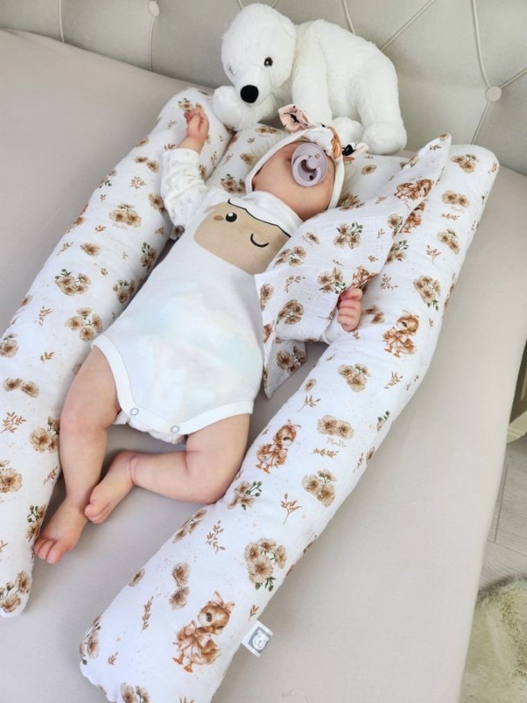 MimiNu, Kaczuszki, poduszka ergonomiczna, beż