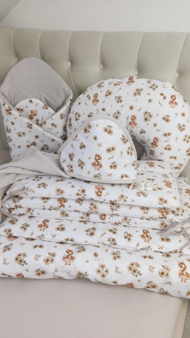 MimiNu, Kaczuszki, rożek niemowlęcy, beż, 75-75 cm