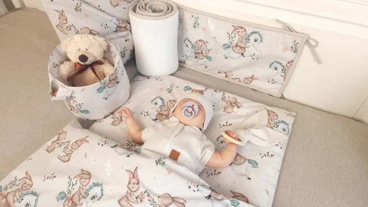 MimiNu, Karuzela, poduszka bawełniana, 60-40 cm