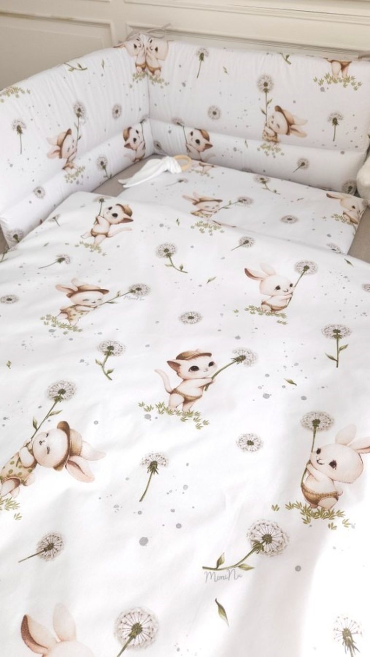 MimiNu, Kotki, 3-częściowy komplet pościeli, 120-90 cm