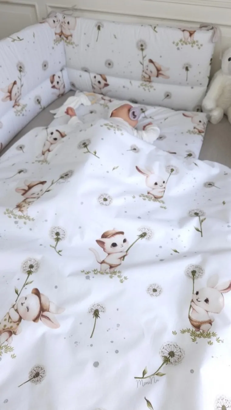 MimiNu, Kotki, prześcieradło do gondoli/kosza Mojżesza, 35-80 cm