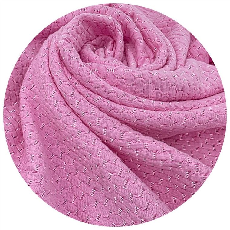 MimiNu, lekki kocyk dziecięcy, bawełna, róż, 70-100 cm