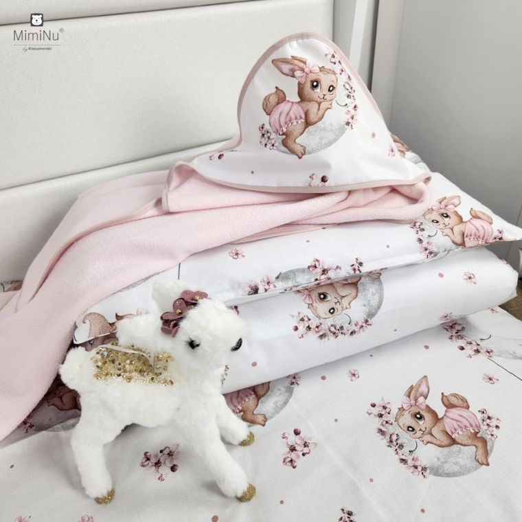 MimiNu, Lili, okrycie kąpielowe, pudrowy róż, 100-100 cm