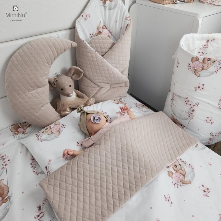 MimiNu, Lili, worek na zabawki, pudrowy róż