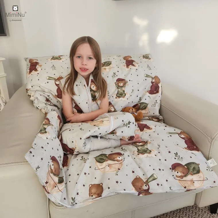 MimiNu, Miś na Księżycu, śpiworek do spania z nogawkami, całoroczny, TOG 2-2.5, rozmiar M, 2-6 l