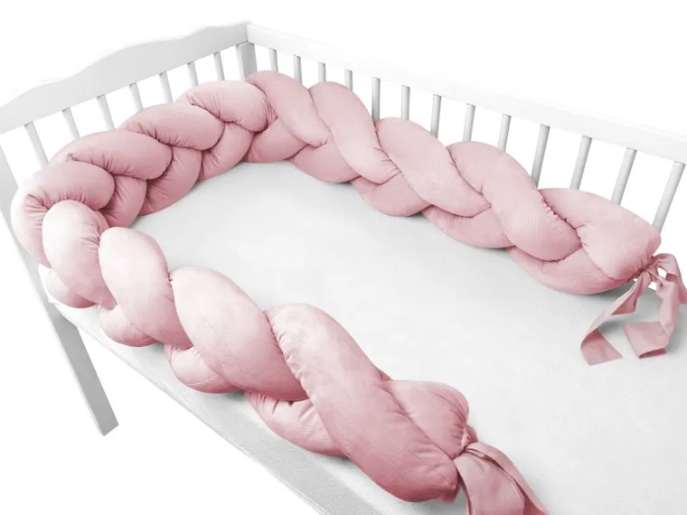 MimiNu, ochraniacz warkocz, velvet, malina, 240-250 cm