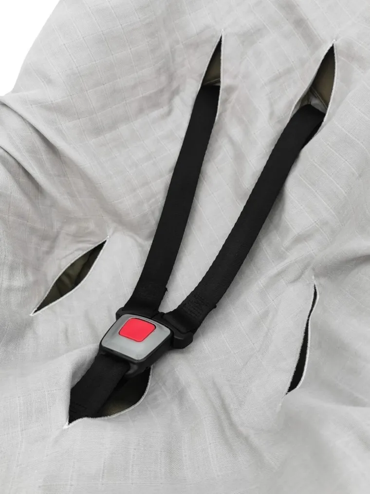 MimiNu, otulacz muślinowy do fotelika, szary, 80-80 cm