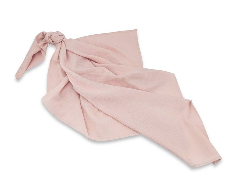 MimiNu, pielucha muślinowa, otulacz, pudrowy róż, 120-120 cm