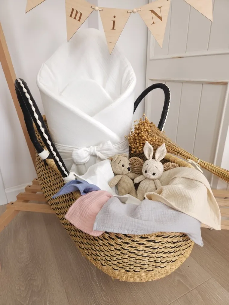 MimiNu, pieluszka muślinowa, śmietanka, 30-30 cm, 2 szt.