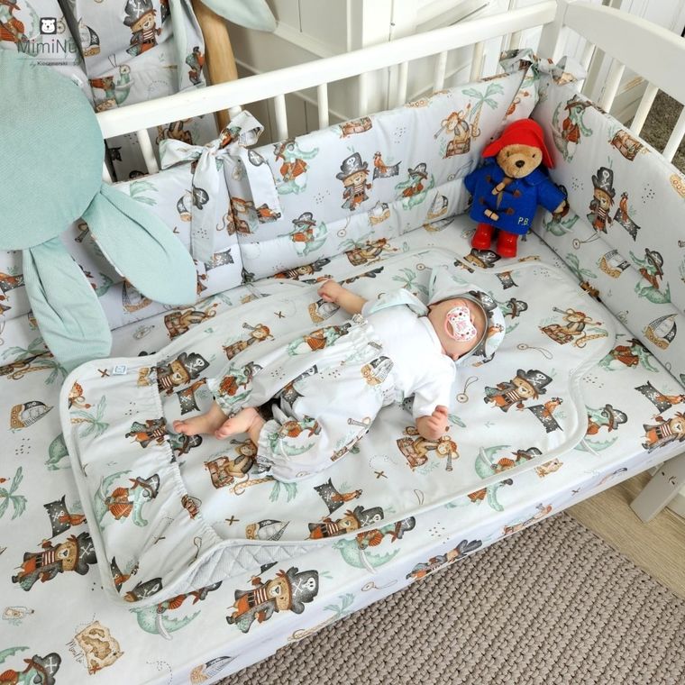 MimiNu, Piraci, prześcieradło, natural, 60-120 cm