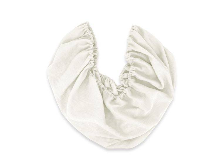 MimiNu, prześcieradło do łóżeczka, muślin, śmietanka, 120-60 cm