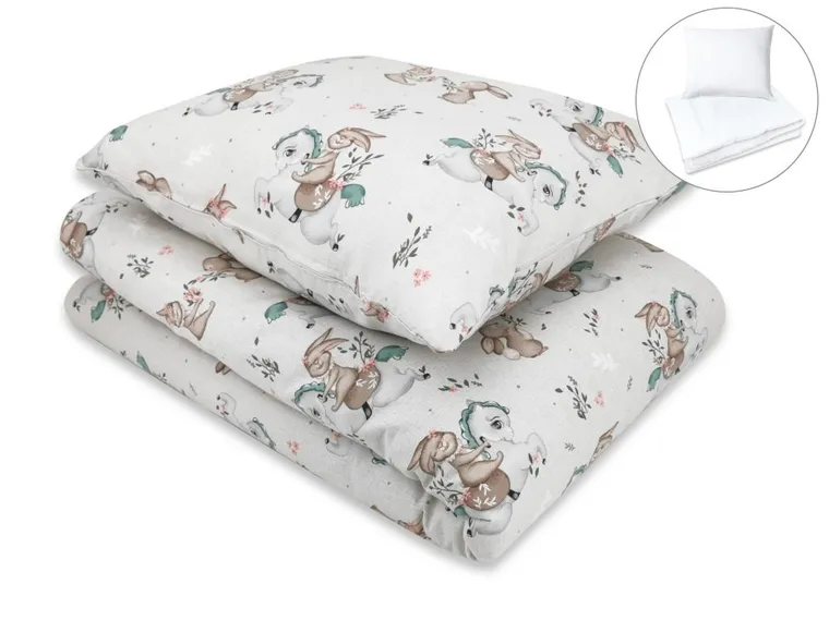 MimiNu, Quattro, Karuzela, 2-częściowy komplet pościeli z wypełnieniem, 100-160 cm