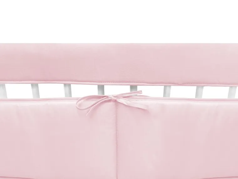 MimiNu, Royal, ochraniacz na barierki do łóżeczka, pudrowy róż, 60-20 cm