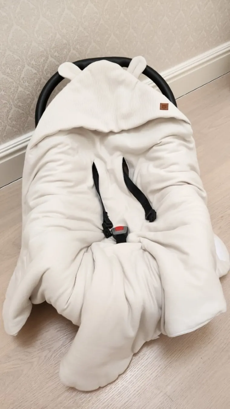 MimiNu, Soft, otulacz, śpiworek do wózka/fotelika samochodowego, beż, TOG 2-2.5, 90-90 cm, 0-3 l