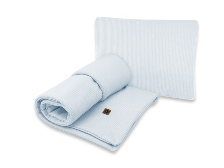 MimiNu, Soft, zestaw: pościel z wypełnieniem, TOG 1.75, baby blue, 75-100 cm