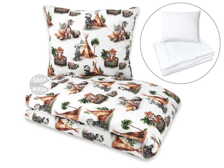 MimiNu, Tipi, Junior, 2-częściowy komplet pościeli z wypełnieniem, 100-160 cm