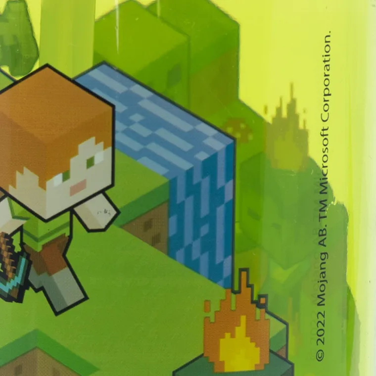 Minecraft, butelka plastikowa na wodę, ecozen, 430 ml