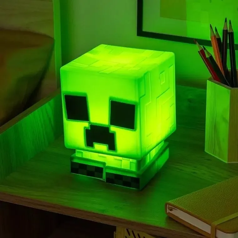 Minecraft, Creeper, lampka, 15 cm