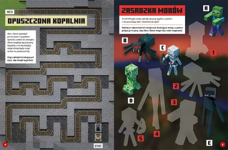 Minecraft. Naklejkowa przygoda. Poszukiwacze skarbów