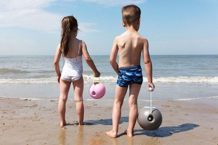 Mini Ballo Quut, małe wiaderko wielofunkcyjne, Sweet Pink + Yellow Stone