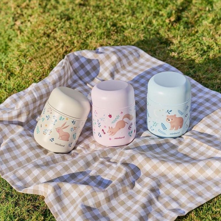 Miniland, Dreamland & CRVSH, termos do posiłków mini, wiewiórki, 280 ml