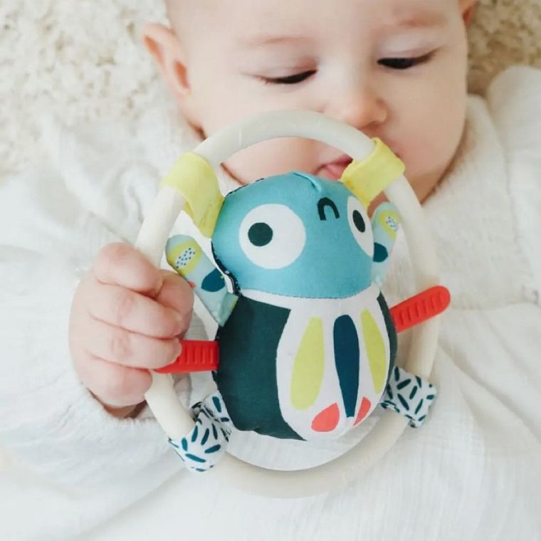 Miniland, Feel To Learn, pająk, grzechotka sensoryczna