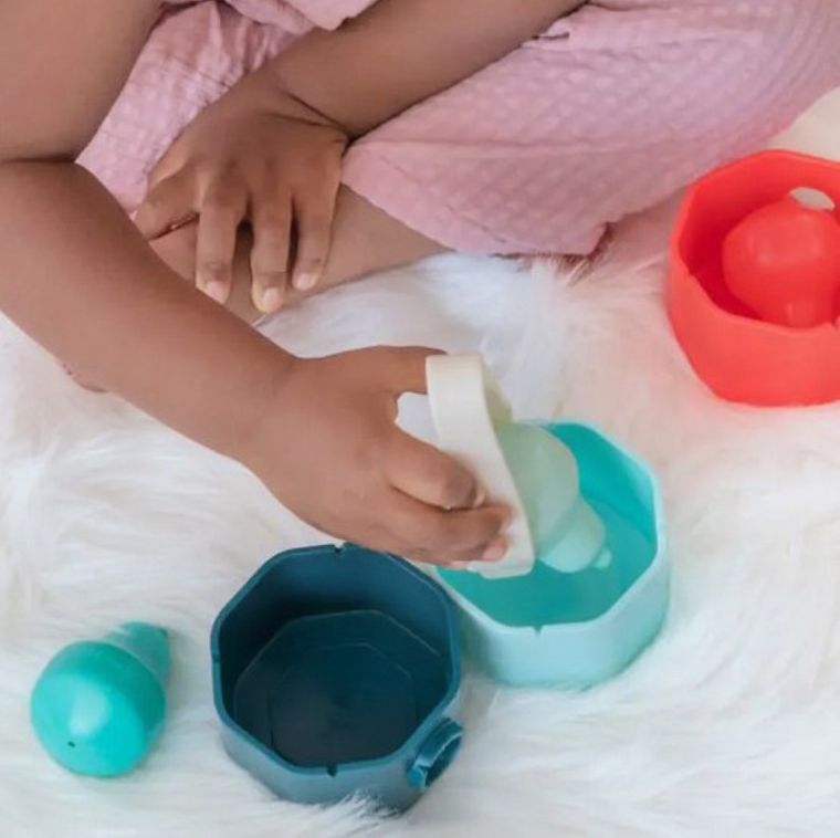 Miniland, Feel To Learn, pień drzewa, sorter kształtów