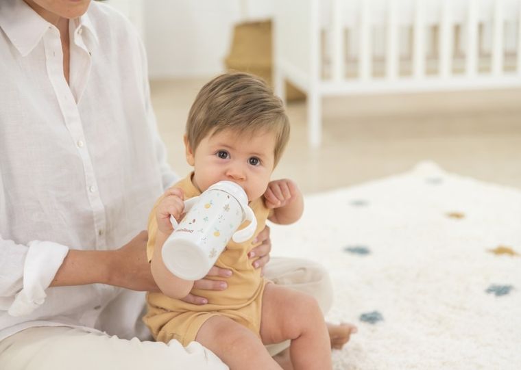 Miniland, Valencia, butelka termiczna ze stali nierdzewnej ze smoczkiem, 240 ml