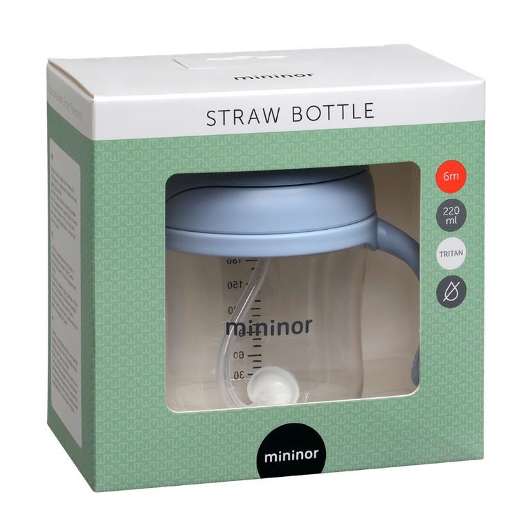 Mininor, bidon ze słomką, Nordic Sky Blue, 220 ml